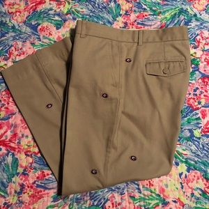 GEORGIA UGA Ladies Embroidered Khaki Capris - Sz 8